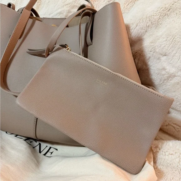 Polene Cyme Tote Textured Taupe - Picture 6 of 9